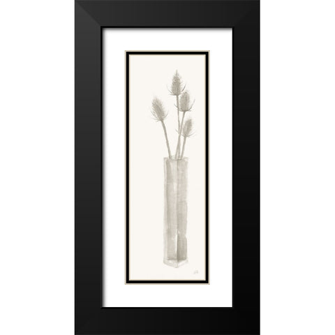 Neutral Thistle Black Modern Wood Framed Art Print with Double Matting by Paschke, Chris