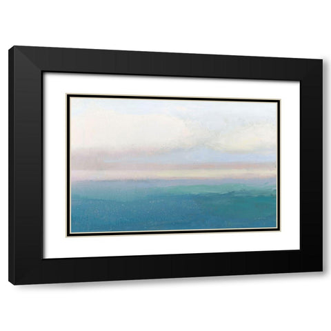 Blue View Black Modern Wood Framed Art Print with Double Matting by Wiens, James