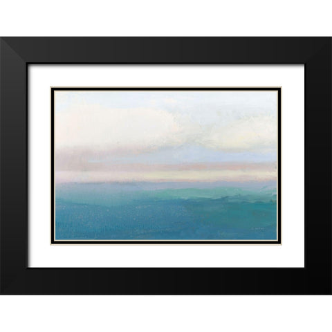 Blue View Black Modern Wood Framed Art Print with Double Matting by Wiens, James
