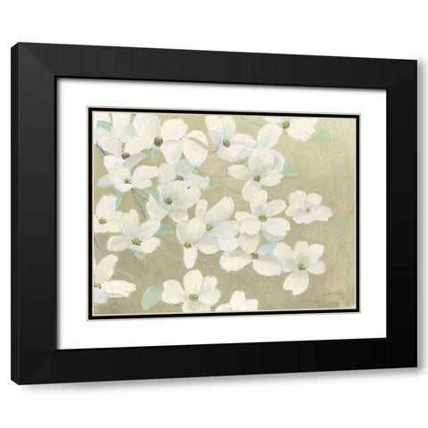 Dogwood Delight Black Modern Wood Framed Art Print with Double Matting by Wiens, James