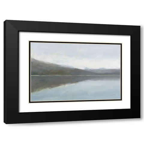 Warm Reflections Black Modern Wood Framed Art Print with Double Matting by Wiens, James