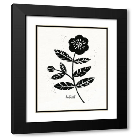 Bold Blooms IV Black Modern Wood Framed Art Print with Double Matting by Tavoletti, Anne