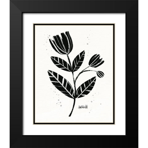 Bold Blooms V Black Modern Wood Framed Art Print with Double Matting by Tavoletti, Anne