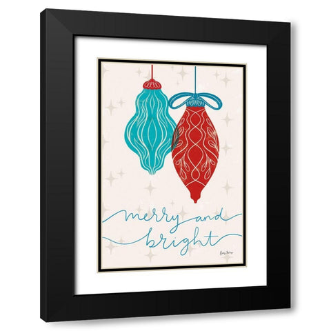 Retro Ornament VIII Blue Black Modern Wood Framed Art Print with Double Matting by Thorns, Becky