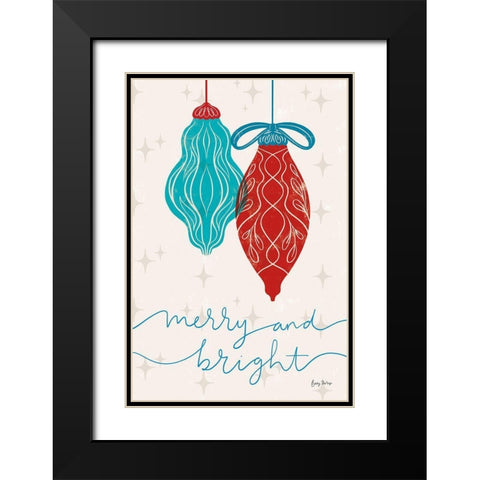 Retro Ornament VIII Blue Black Modern Wood Framed Art Print with Double Matting by Thorns, Becky