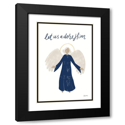 Nativity I with Navy Black Modern Wood Framed Art Print with Double Matting by Thorns, Becky