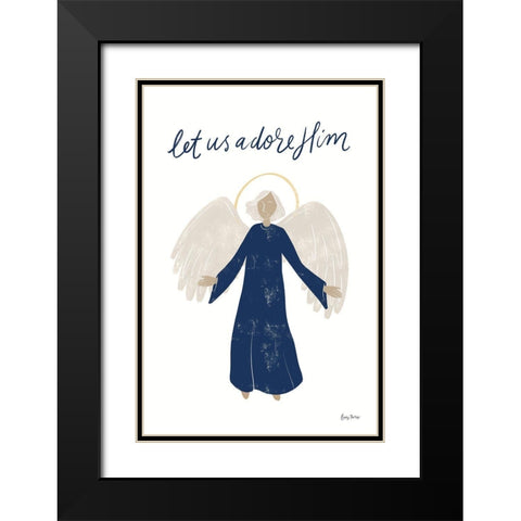 Nativity I with Navy Black Modern Wood Framed Art Print with Double Matting by Thorns, Becky