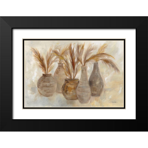 Grasses and Baskets Black Modern Wood Framed Art Print with Double Matting by Vassileva, Silvia
