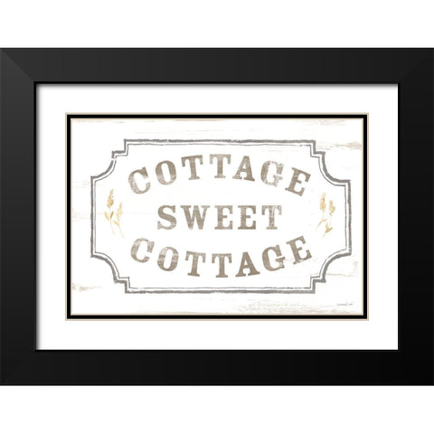 Cottage Garden I on wood Black Modern Wood Framed Art Print with Double Matting by Nai, Danhui