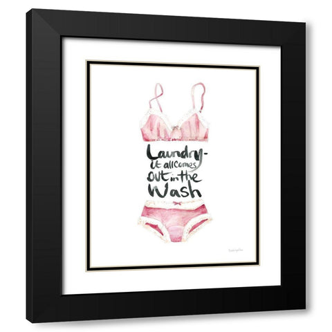 Lingerie Laundry I Black Modern Wood Framed Art Print with Double Matting by Charro, Mercedes Lopez