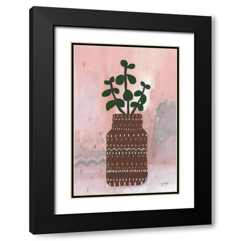 Boho Planter I Black Modern Wood Framed Art Print with Double Matting by Mack, Lynn
