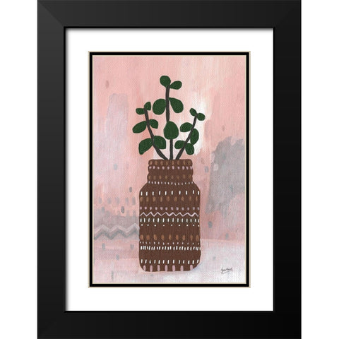 Boho Planter I Black Modern Wood Framed Art Print with Double Matting by Mack, Lynn