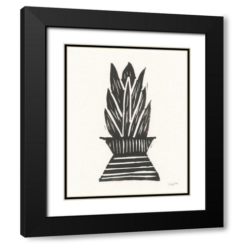 Planted V Black Modern Wood Framed Art Print with Double Matting by Prahl, Courtney
