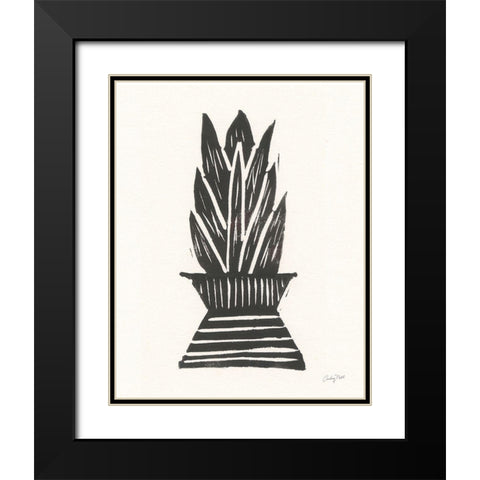 Planted V Black Modern Wood Framed Art Print with Double Matting by Prahl, Courtney