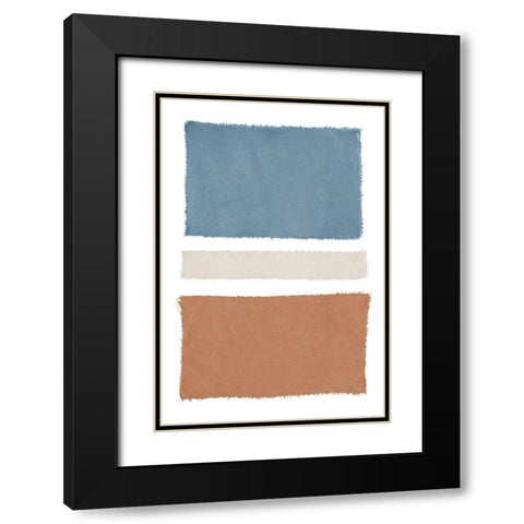 Warm Painted Weaving V Black Modern Wood Framed Art Print with Double Matting by Rhue, Piper