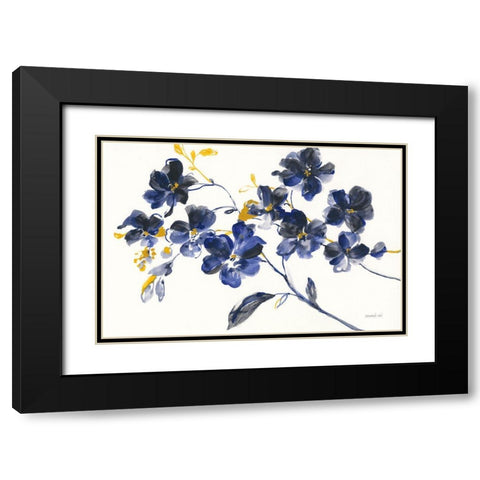 Branching Outward Black Modern Wood Framed Art Print with Double Matting by Nai, Danhui
