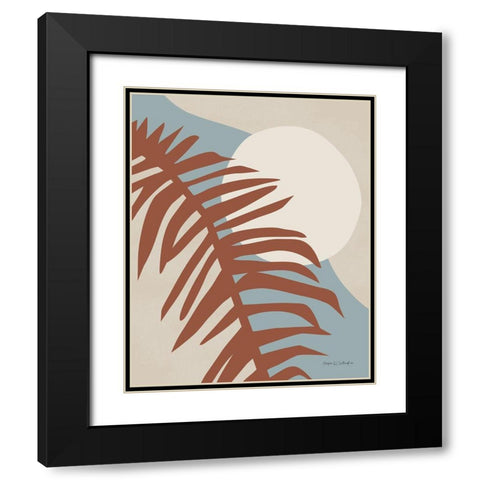 Traveler Palm Light Black Modern Wood Framed Art Print with Double Matting by Gallagher, Megan