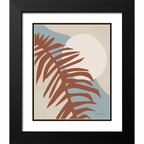 Traveler Palm Light Black Modern Wood Framed Art Print with Double Matting by Gallagher, Megan