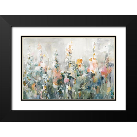 Rustic Garden Black Modern Wood Framed Art Print with Double Matting by Nai, Danhui