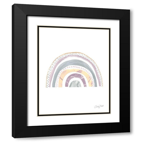 Boho Rainbow IX Purple Black Modern Wood Framed Art Print with Double Matting by Prahl, Courtney