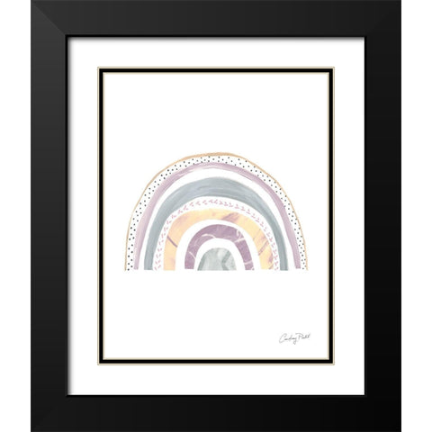 Boho Rainbow IX Purple Black Modern Wood Framed Art Print with Double Matting by Prahl, Courtney