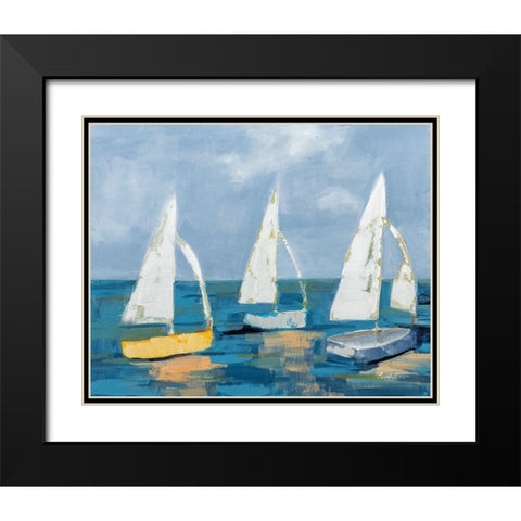 Sail Away Black Modern Wood Framed Art Print with Double Matting by Munger, Pamela