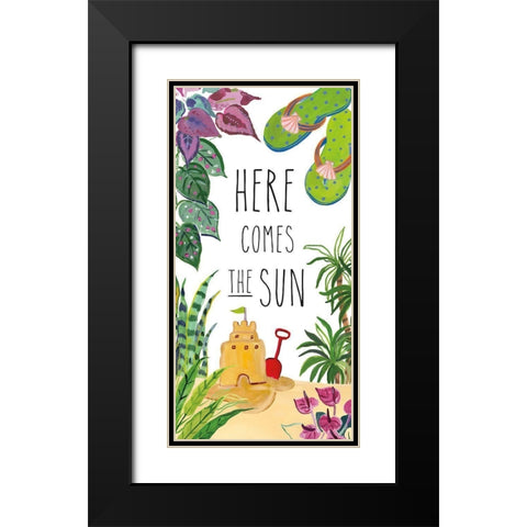 Tropical Home VI on White Black Modern Wood Framed Art Print with Double Matting by Zaman, Farida