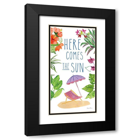 Tropical Home VIII on White Black Modern Wood Framed Art Print with Double Matting by Zaman, Farida