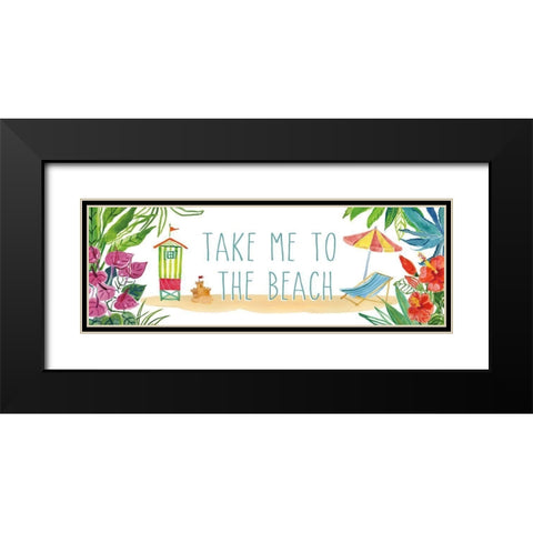 Tropical Home XII on White Black Modern Wood Framed Art Print with Double Matting by Zaman, Farida