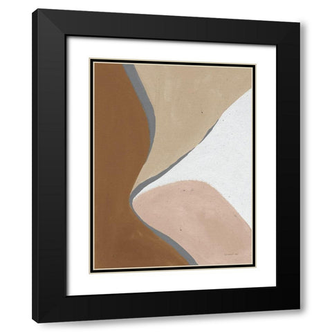 Neutral Abstract III Black Modern Wood Framed Art Print with Double Matting by Nai, Danhui