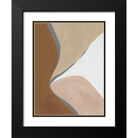 Neutral Abstract III Black Modern Wood Framed Art Print with Double Matting by Nai, Danhui