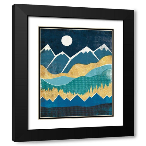 Big Sky and Mountains Black Modern Wood Framed Art Print with Double Matting by Mullan, Michael