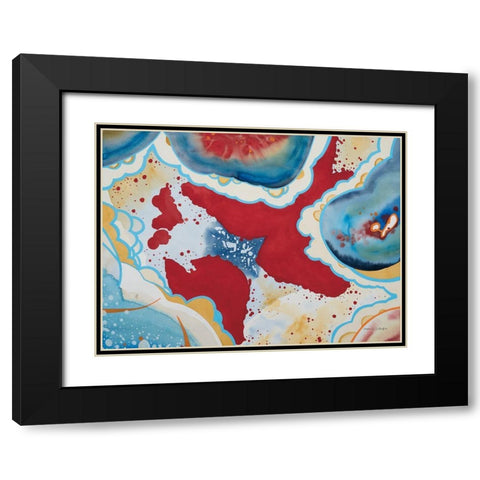 Agate I Black Modern Wood Framed Art Print with Double Matting by Gallagher, Megan