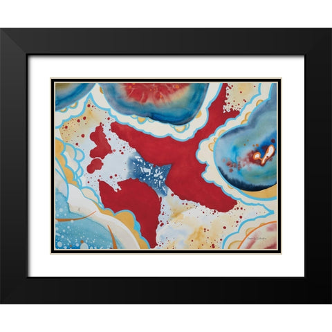 Agate I Black Modern Wood Framed Art Print with Double Matting by Gallagher, Megan