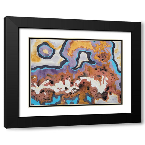 Agate IV Black Modern Wood Framed Art Print with Double Matting by Gallagher, Megan