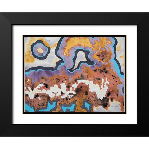 Agate IV Black Modern Wood Framed Art Print with Double Matting by Gallagher, Megan