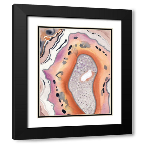 Bright Agate I Black Modern Wood Framed Art Print with Double Matting by Gallagher, Megan