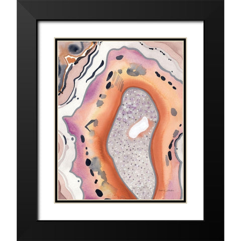 Bright Agate I Black Modern Wood Framed Art Print with Double Matting by Gallagher, Megan