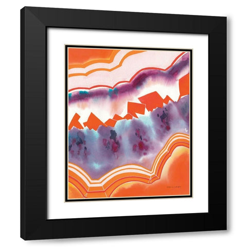 Bright Agate II Black Modern Wood Framed Art Print with Double Matting by Gallagher, Megan