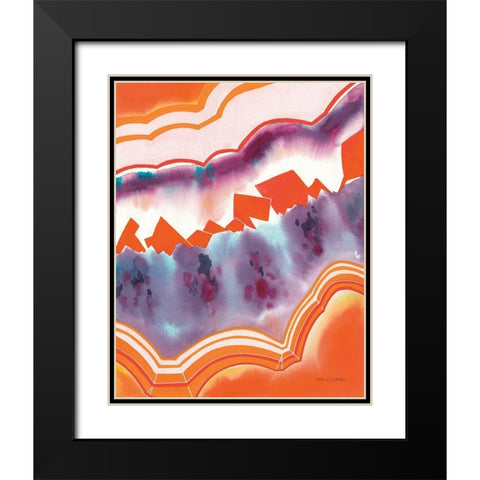 Bright Agate II Black Modern Wood Framed Art Print with Double Matting by Gallagher, Megan