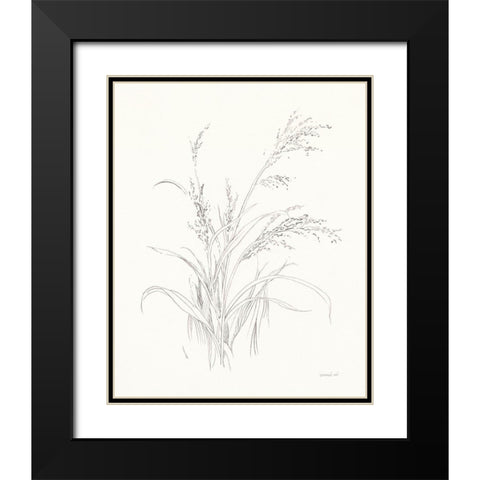 Nature Sketchbook V Black Modern Wood Framed Art Print with Double Matting by Nai, Danhui