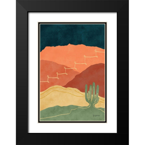 Mountainous II Black Modern Wood Framed Art Print with Double Matting by Thorns, Becky