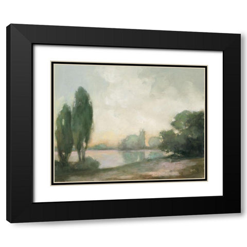 Essence of Giverny Black Modern Wood Framed Art Print with Double Matting by Purinton, Julia