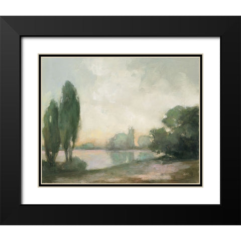 Essence of Giverny Black Modern Wood Framed Art Print with Double Matting by Purinton, Julia