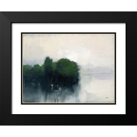 Murmuring Shore Black Modern Wood Framed Art Print with Double Matting by Purinton, Julia