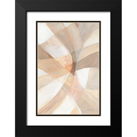 In Pieces II Black Modern Wood Framed Art Print with Double Matting by Nai, Danhui