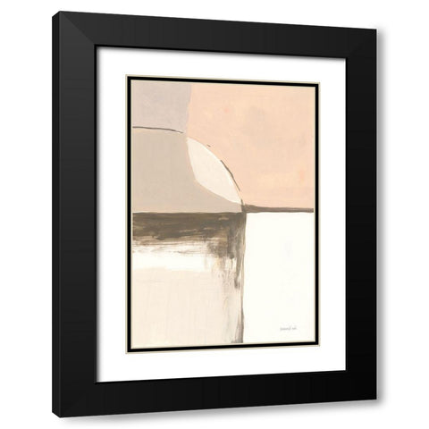 Overlay I Black Modern Wood Framed Art Print with Double Matting by Nai, Danhui