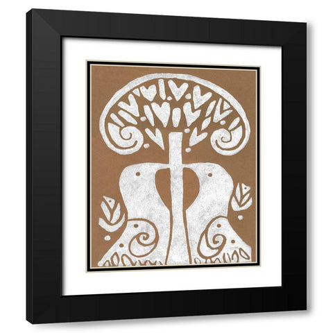 Heart Song Black Modern Wood Framed Art Print with Double Matting by Mack, Lynn