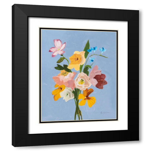 Sugar Flowers Black Modern Wood Framed Art Print with Double Matting by Munger, Pamela
