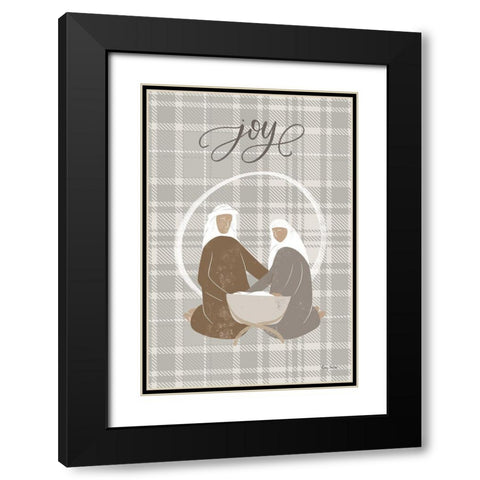 Nativity II Joy Black Modern Wood Framed Art Print with Double Matting by Thorns, Becky